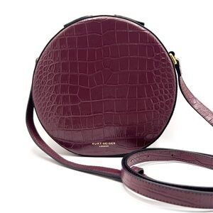 Authentic RARE Kurt Geiger Plum Croc Crossbody Bag